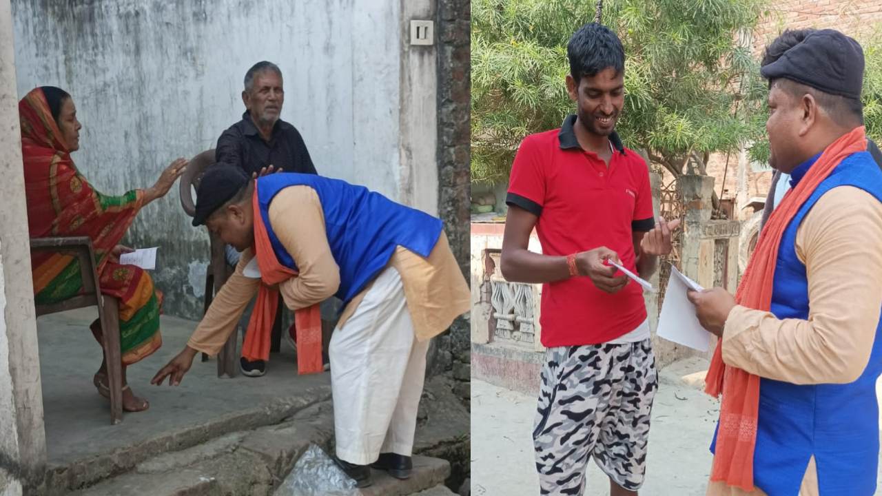 पर्सा – १ को (ख) बाट प्रदेश सभाका स्वतन्त्र उम्मेदवार पुन्देश्वर प्रसाद यादव घर दैलोमा व्यस्त
