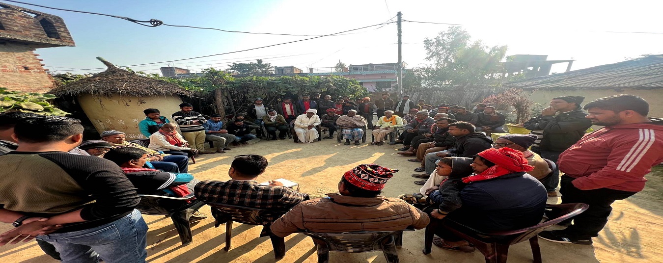 पर्सा- १ (क) बाट निर्वाचित अंसारी स्थानियको समस्या र समाधनको लागी स्थानिय संग छलफलमा
