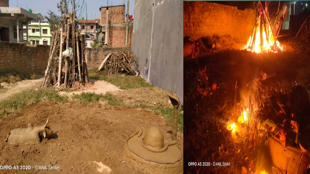वीगरगञ्ज वडा-१५ भिस्वामा घर अगाडी शिवभगवान प्रतिमा बनाई यसरी मनाईयो शिवरात्री