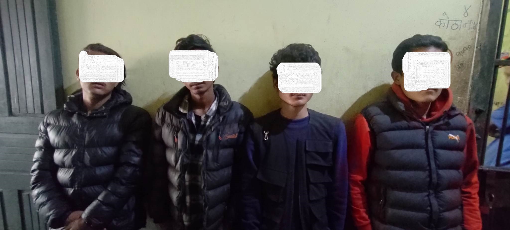 पर्सामा लागुऔषध सहित चार जना मानिस पक्राउ