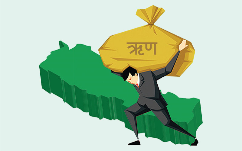 नेपालले तिर्न बाँकी सार्वजनिक ऋण साढे २१ खर्ब