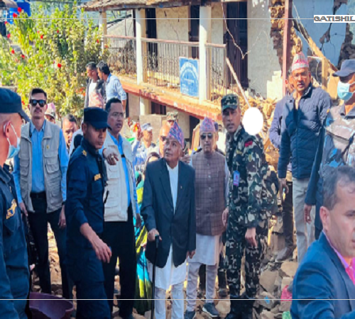 राष्ट्रपति रामचन्द्र पौडेल जाजरकोट पुगे