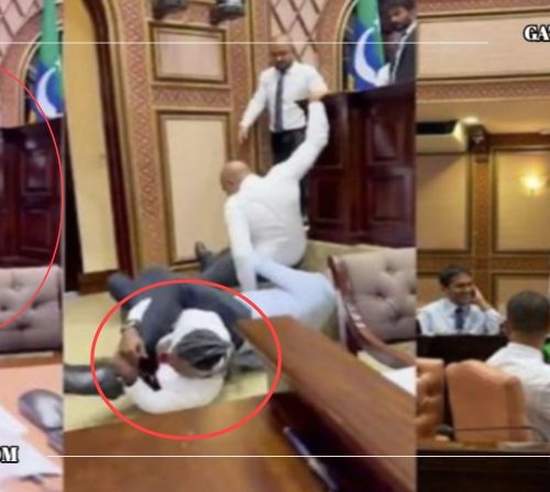 मालदिभ्सको संसदमा हानाहान, एकजानाको टाउको फुट्यो केही संसद सामन्री घाईते
