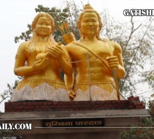 धरानमा सुम्निमा पारुहाङको मूर्ति अनावरण