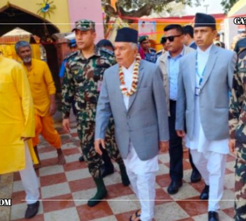 राष्ट्रपति पौडेलद्वारा जलेश्वरनाथको पूजा अर्चना