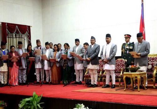 १६ नवनियुक्त मन्त्रीलाई पद तथा गोपनीयताको शपथ