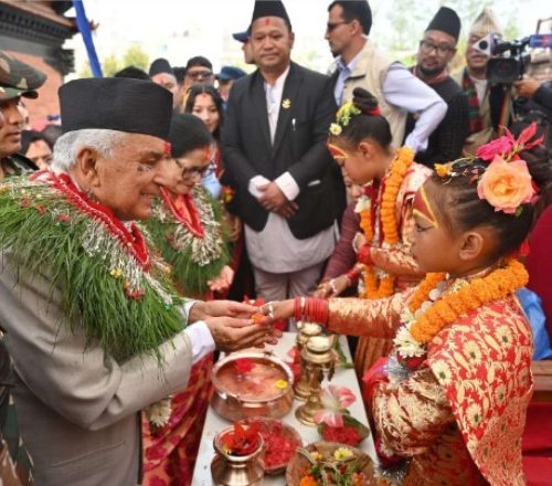 राष्ट्रपति पौडेलले गरे सपनातिर्थ मन्दिरमा पूजाअर्चना