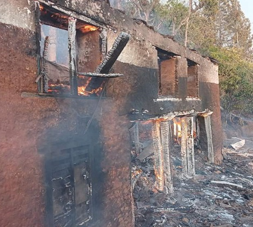 गुल्मीमा आगलागीबाट २८ घरगोठ जले नष्ट