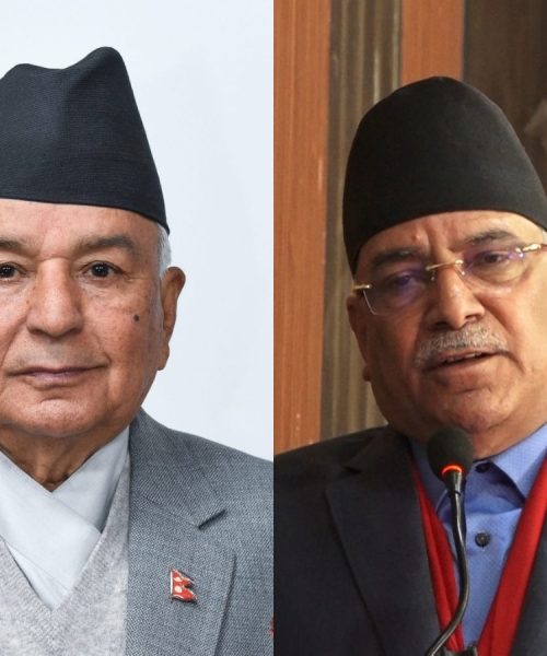 राष्ट्रपतिसँग प्रधानमन्त्रीको भेट