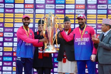 (एनपिएल)को उपाधि जित्ने जनकपुर बोल्ट्सलाई ट्रफिसहित रु एक करोड दश लाख