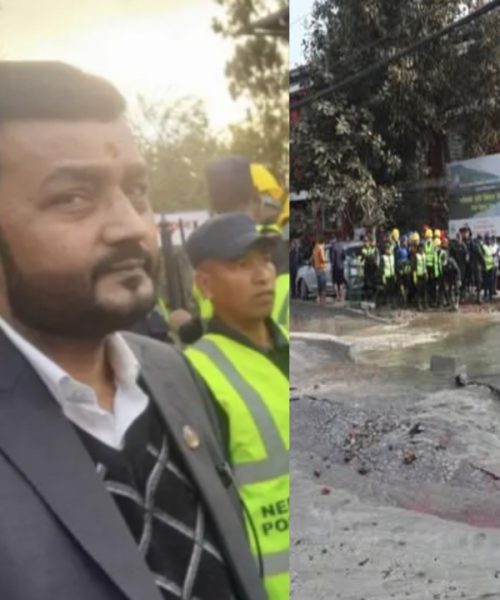 बबरमहलमा मेलम्ची खानेपानी आयोजनाको पाइप एक्कासी फुटेपछि उक्त क्षेत्र जलमग्न