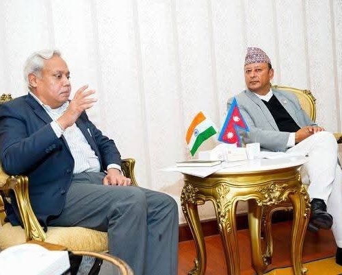 ऊर्जामन्त्री खड्कासँग भारतीय राजदूतको शिष्टाचार भेट