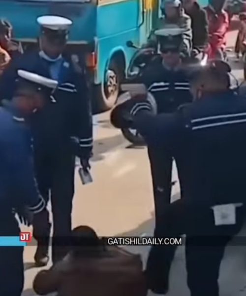 ट्राफिक प्रहरी एक व्यक्तिलाई शारीरिक आक्रमण गरेको भिडियो भाईरल भए पछि ४ जना प्रहरी पद मुक्त