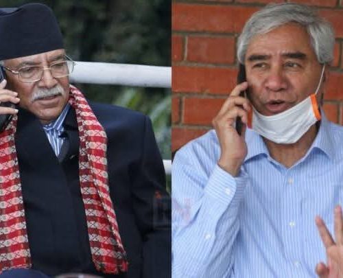 माधव नेपालविरुद्ध मुद्दा दायर भएपछि देउवाले गरे प्रचण्डलाई फोन, काठमाडौं आउनेबित्तिकै भेटवार्ता हुने